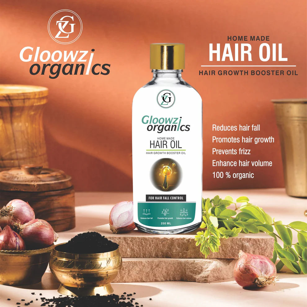 Glowzi Organic Hair Oil : Nature’s Touch for Radiant Beauty