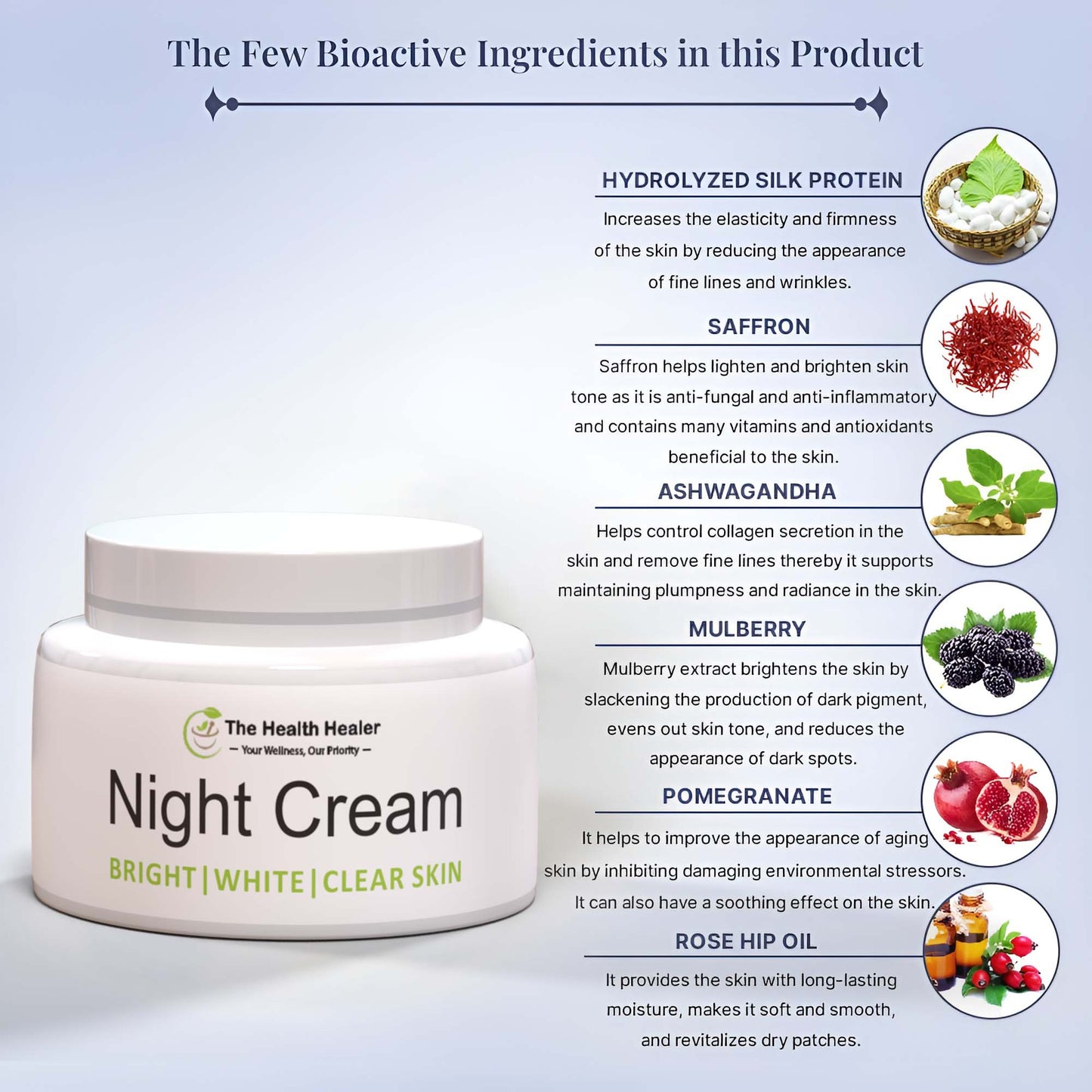 THE HEALTH HEALER  NIGHT CREAM WITH GUARANTEED RESULT